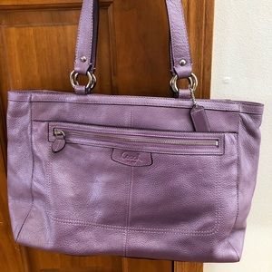 Coach purple Leather Penelope tote